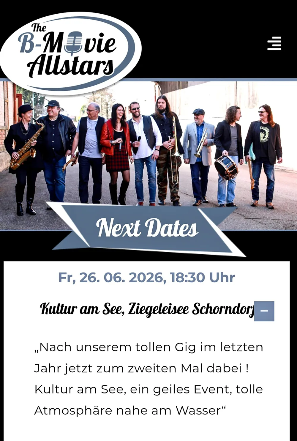 B-Movie Allstars bei "Kultur am See"